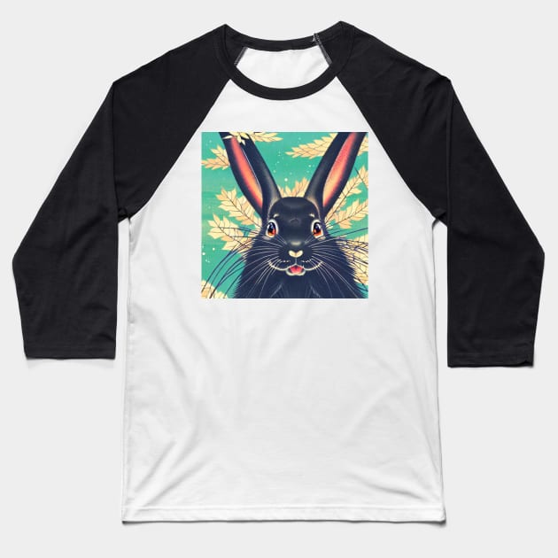 Fluffy Bunny Love A Heartwarming Tale of an American Fuzzy Lop Baseball T-Shirt by wigobun